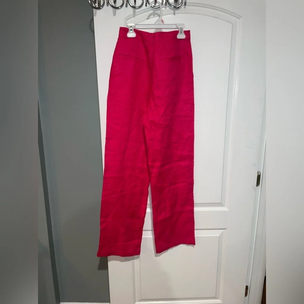 New! Reformation Vesta Fuchsia Pink Wide-Leg Pants 💖 size 0 NWT!